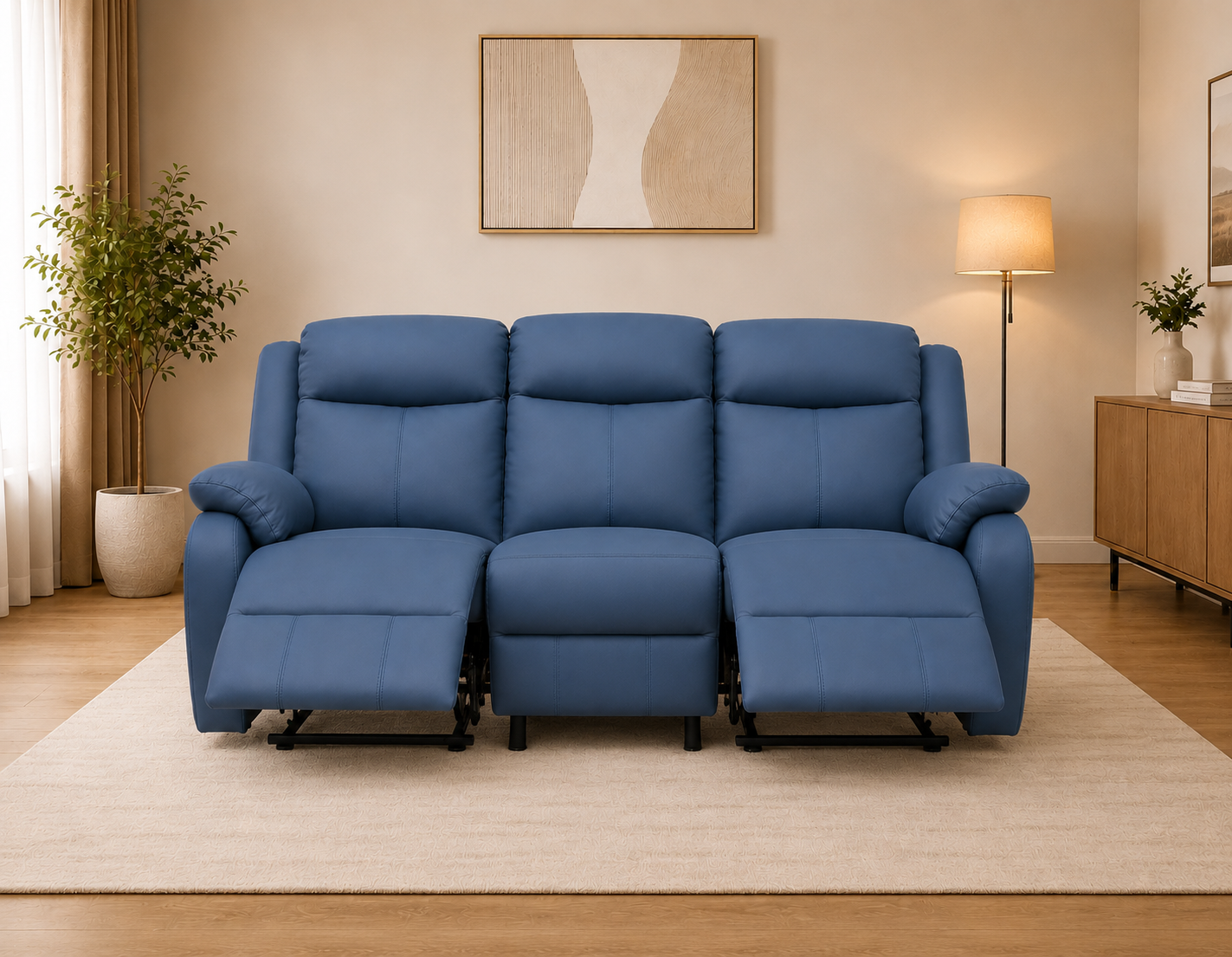Fabric Triple Recliner